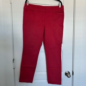 LOFT Women's Vibrant Pink Skinny Ankle Pants